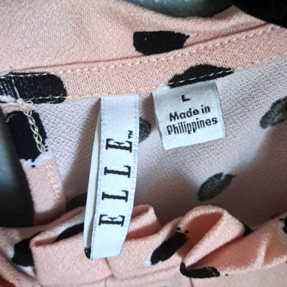 ELLE Polka Dot Blouse | Size L - Picture 5 of 5